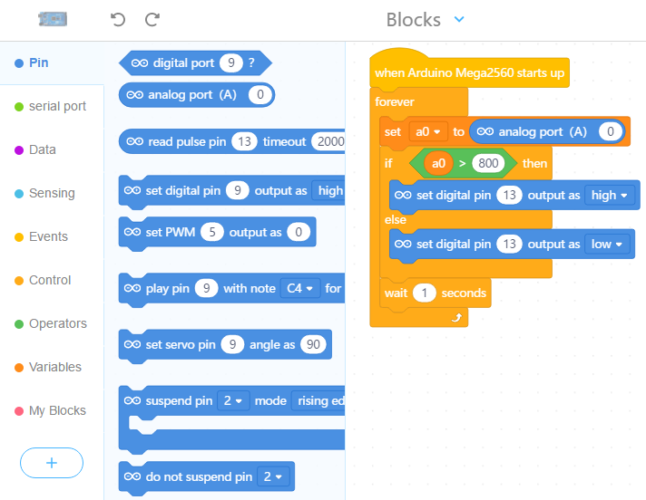 mBlock for Arduino Mega project (2) light sensor project | by Youth ...