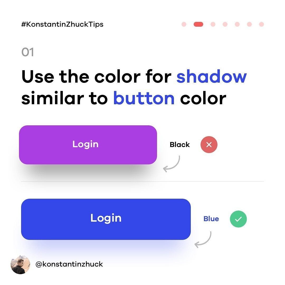 3 Rules to Perfect Button Shadow. 3 rules how to make a perfect shadow… |  by Ruslan Galba | @hellotegra | Medium