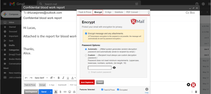 How to Send Encrypted Email in Gmail Using RMail