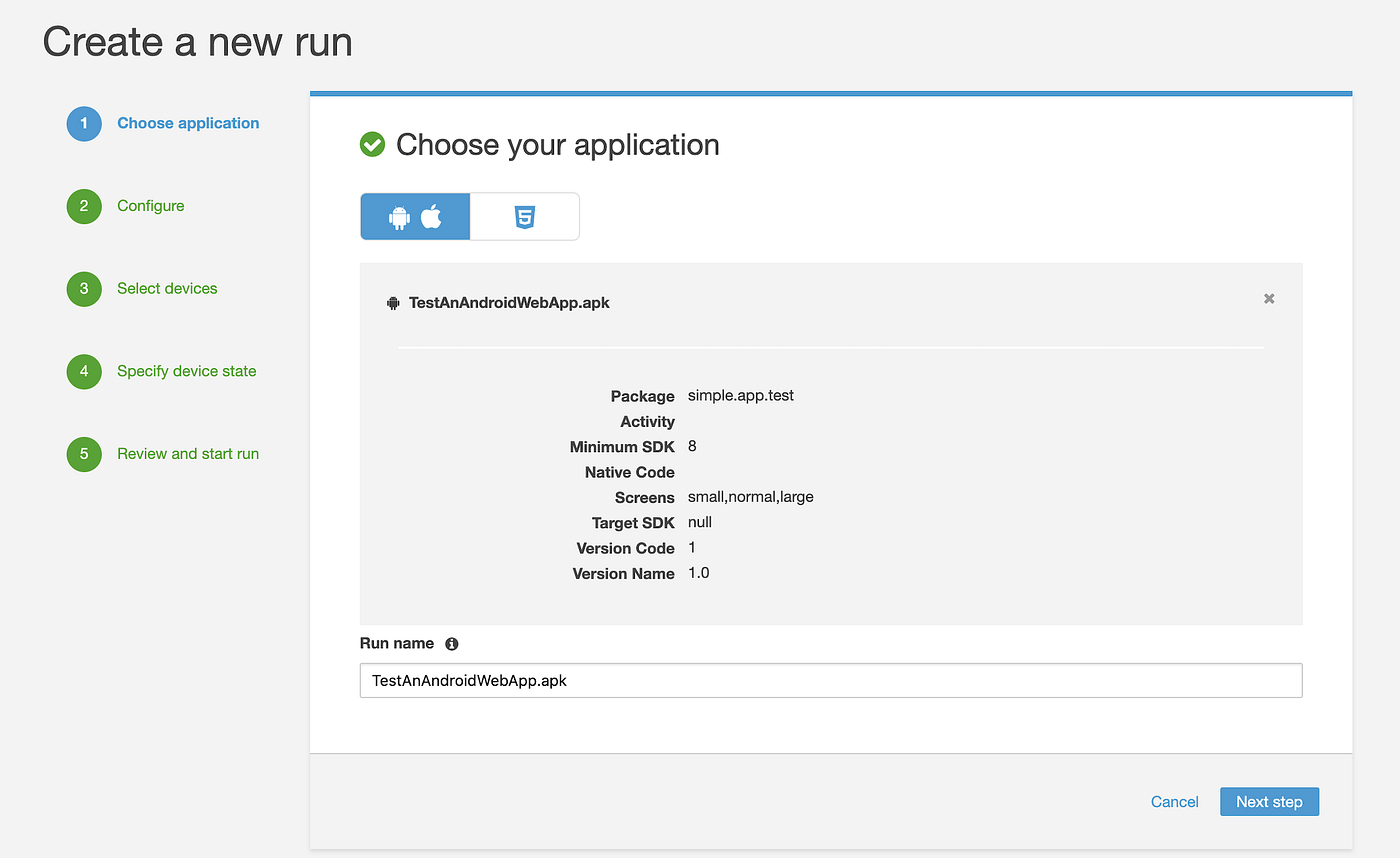 Using Devices with ADF (Amazon Device Farm), BrowserStack and AVD