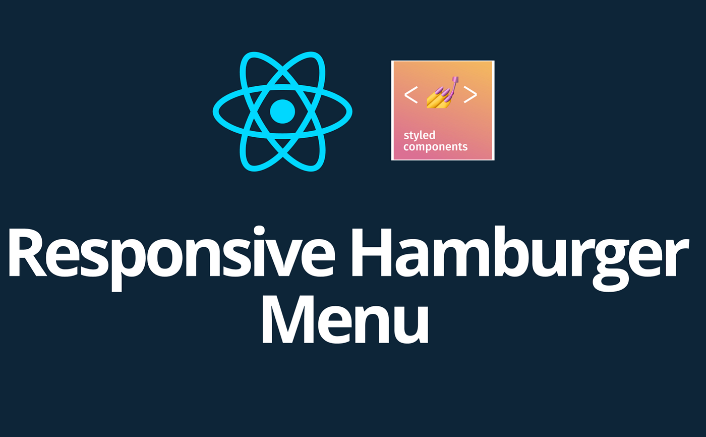 How to create a responsive hamburger navigation menu — ReactJS and Styled  Components | by Awa Dieudonne | Level Up Coding
