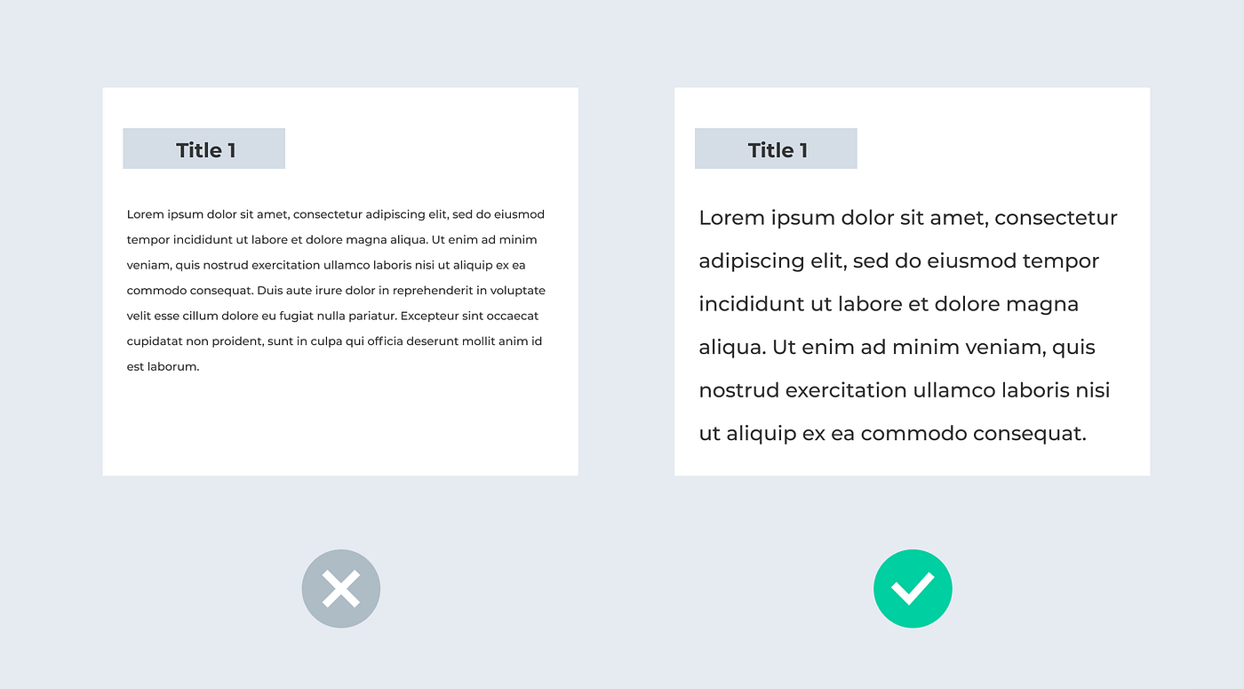Use 16px for body content for better readability.