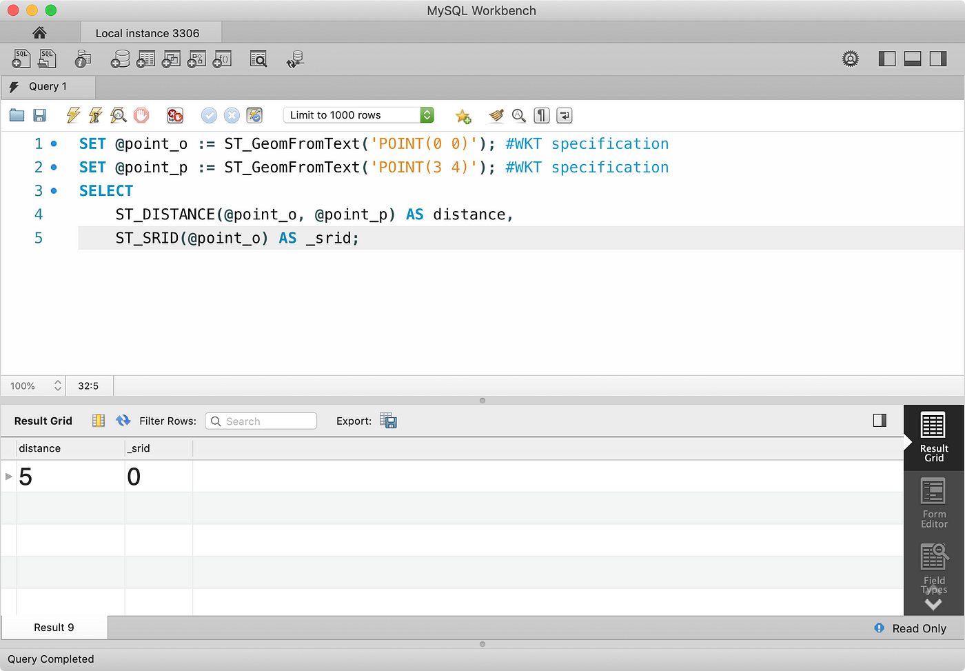 Playing with Geometry/Spatial Data Types in MySQL  by Uday