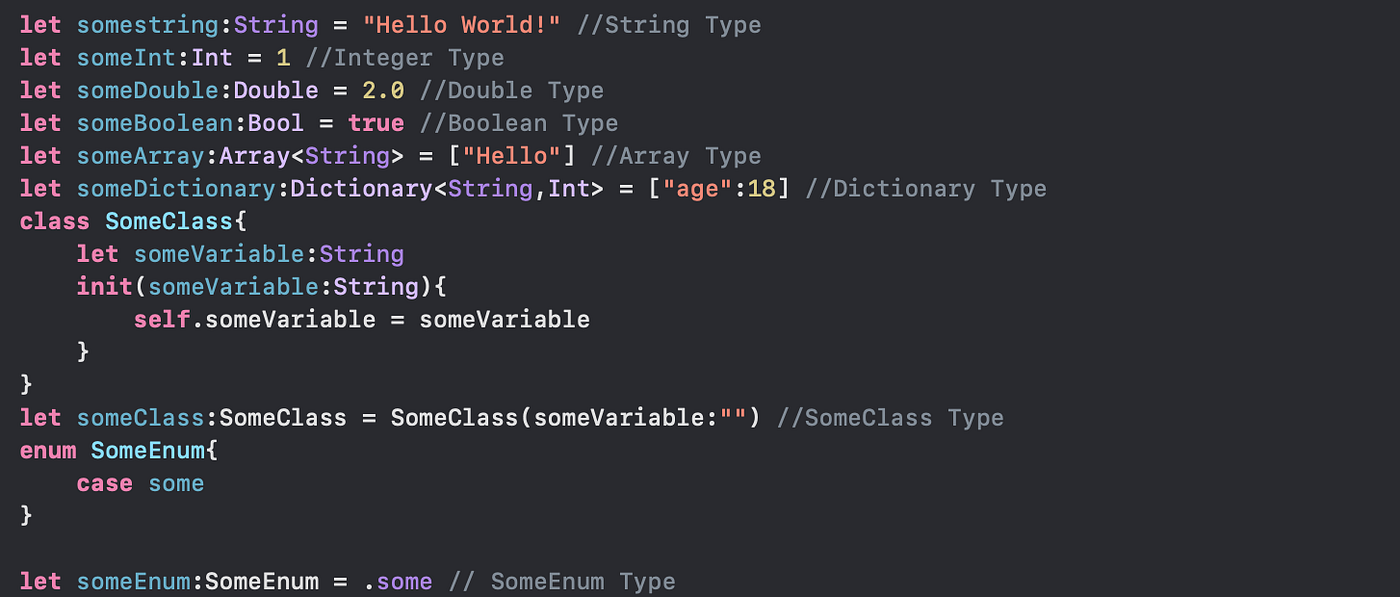 Types In Swift. When You Start Programming With The… | By Bekir ...