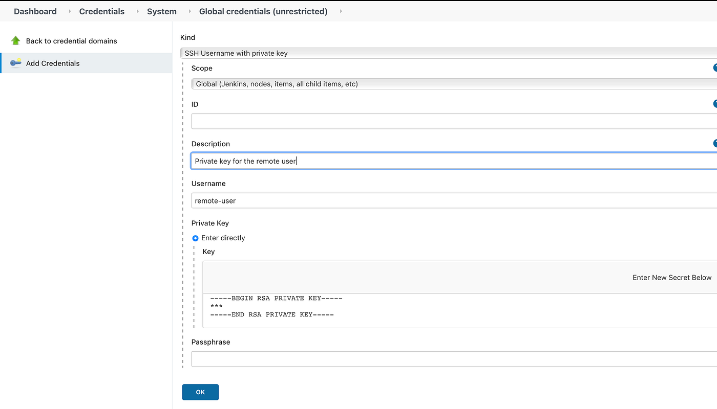 Configuring SSH connection to remote host in Jenkins (SSH-plugin) | by  Abhishek Attri | Medium