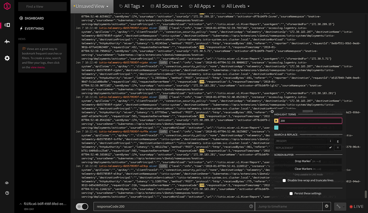 Knative Log analysis with LogDNA on IBM Cloud by Vidyasagar