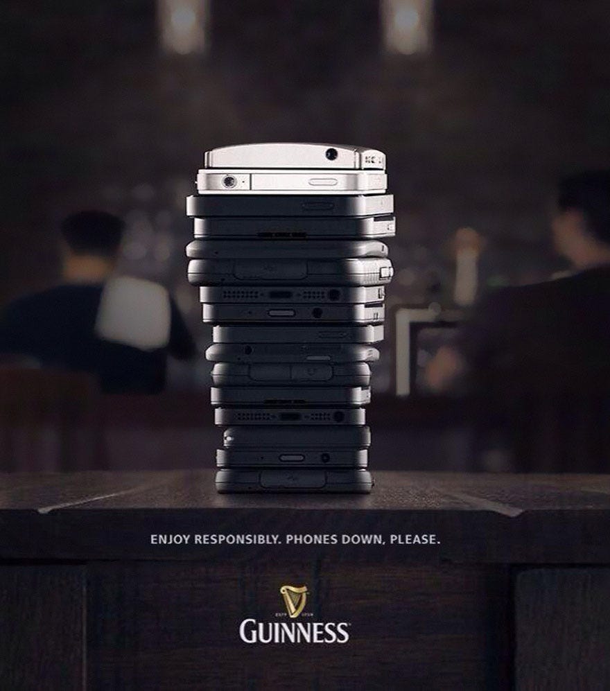 Guinness Ad Tells People To Put Phones Down And Enjoy Their Drink | by  Sarkis Ardjian | Medium