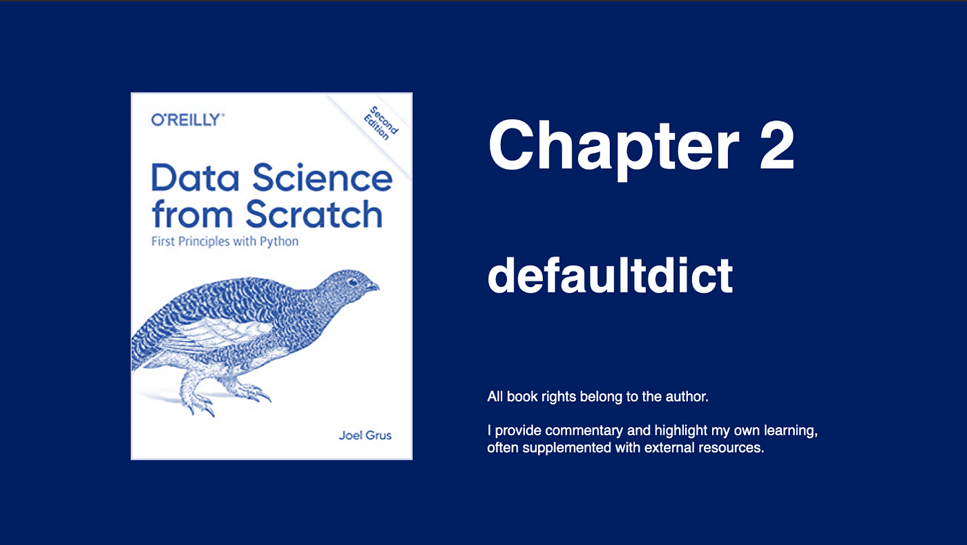 defaultdict. defaultdict is a subclass of… | by Paul Apivat | Medium