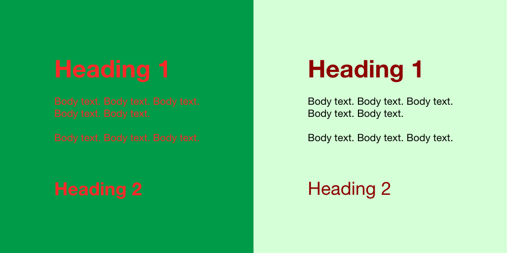 example of poor contrast