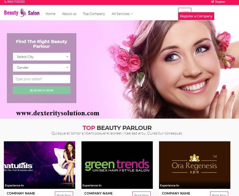 Best Tanning Salons website script Barber Shop PHP Script by