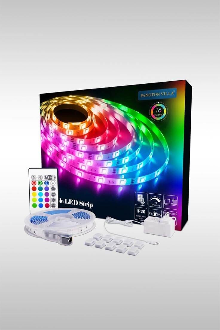 Color-Changing LED Strip Light Kit — Image Credit: Pangton Villa
