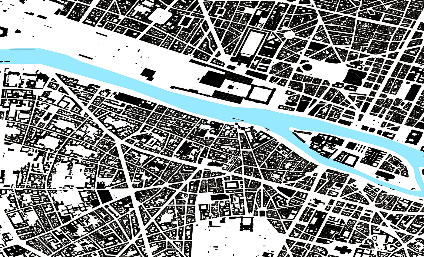 Making a Simple Figure-Ground Map with OSM Data and QGIS. | by Ahmad Merii  | Medium