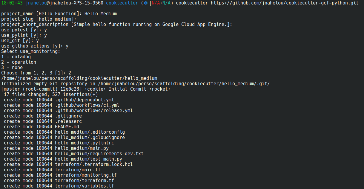 Start functions with style using Cookiecutter | by Jérôme NAHELOU ...