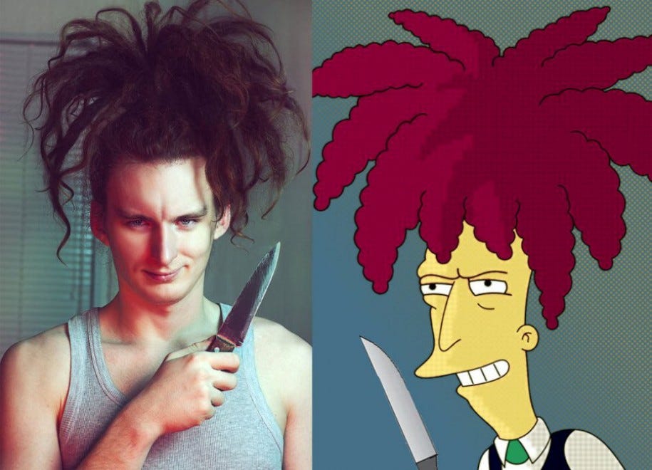 sideshow bob hair wig