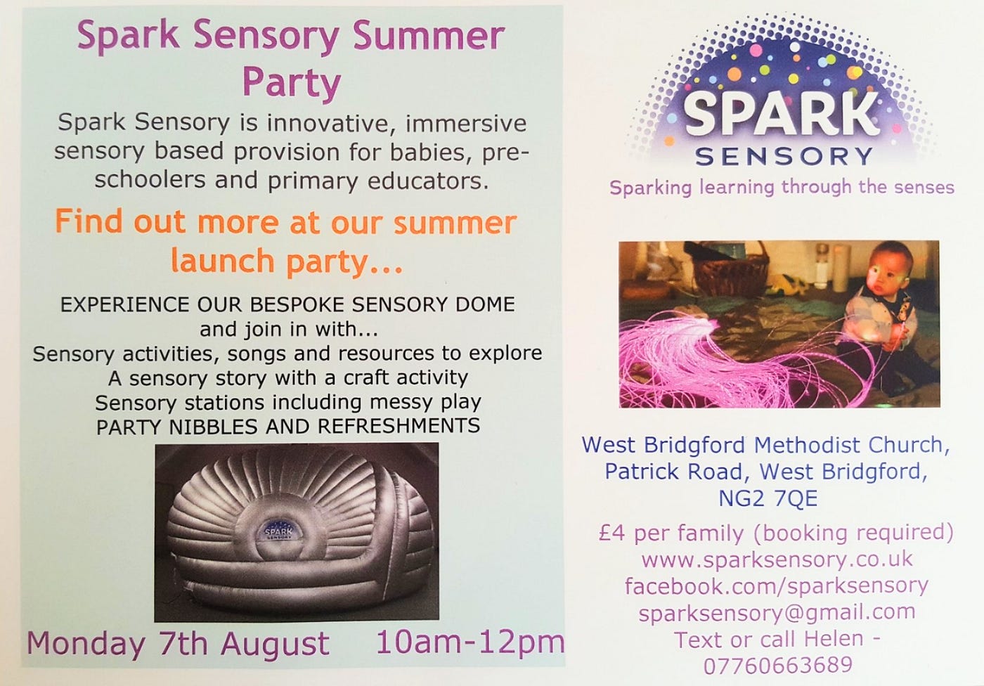 Spark Sensory launching in Nottingham by Tots In Notts Medium