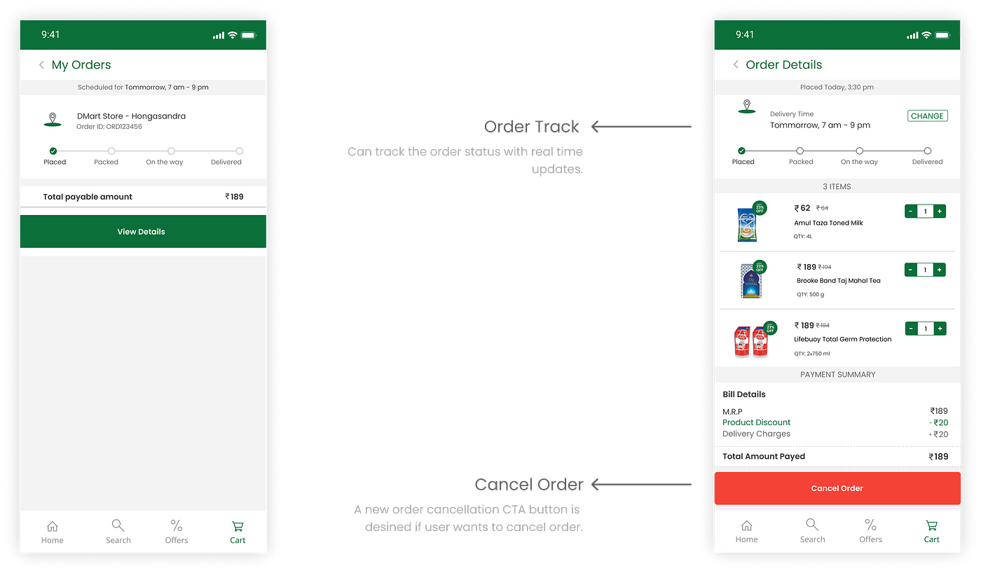 DMart Ready Online Grocery Shopping App Redesign — UI/UX Case Study