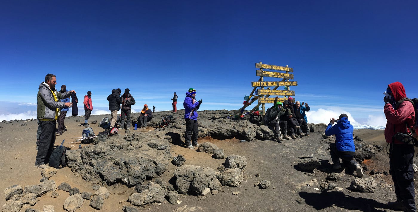 Image of Kilimanjaro peak. top of Kilimanjaro