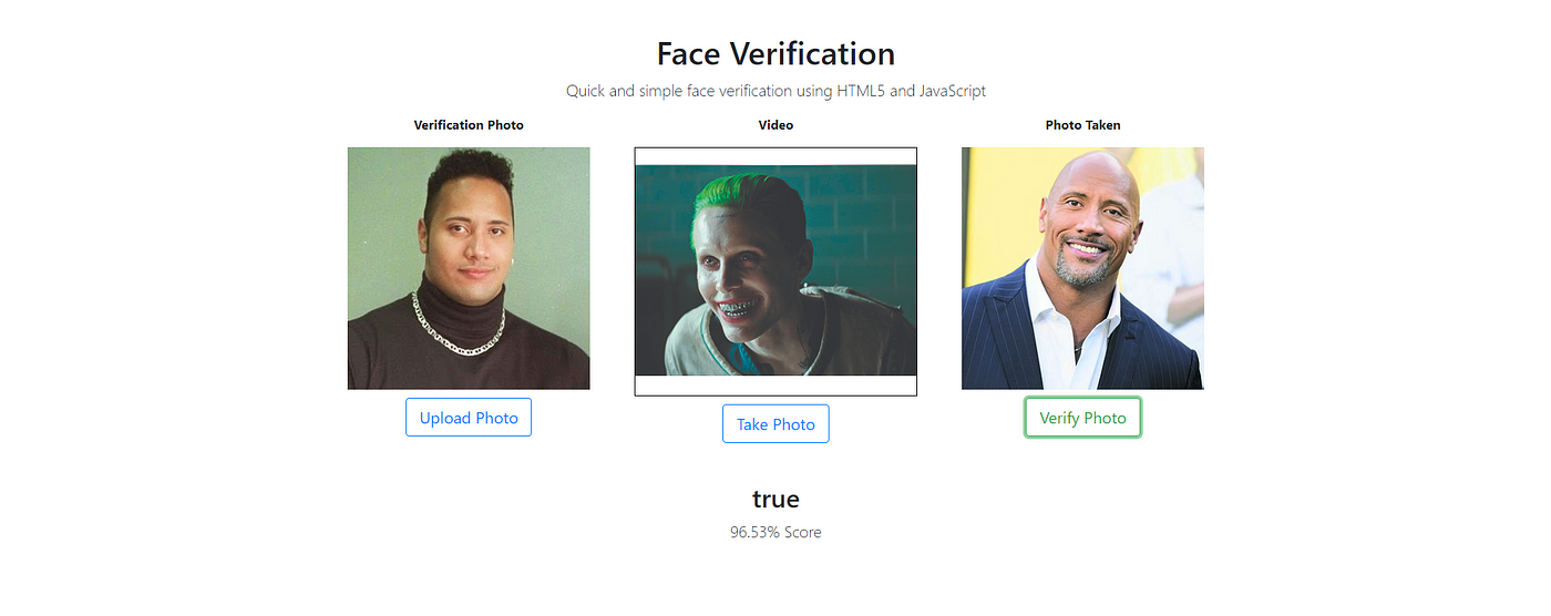 How to set up face verification the easy way using HTML5 + JavaScript | by  Matt Shango | Better Programming