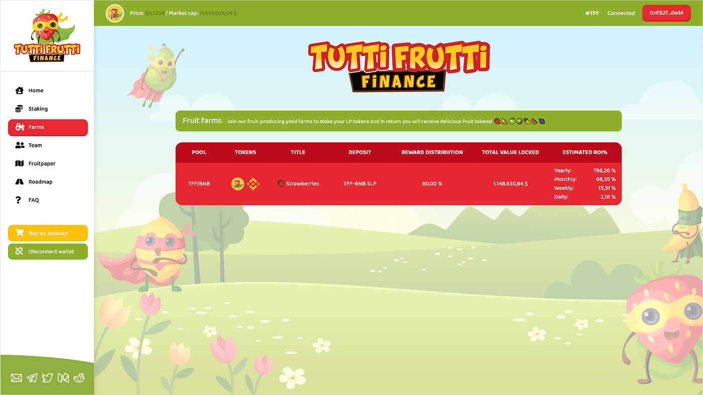 Tutti Frutti Finance (TFF) Farming Tutorial by Tutti Frutti Finance