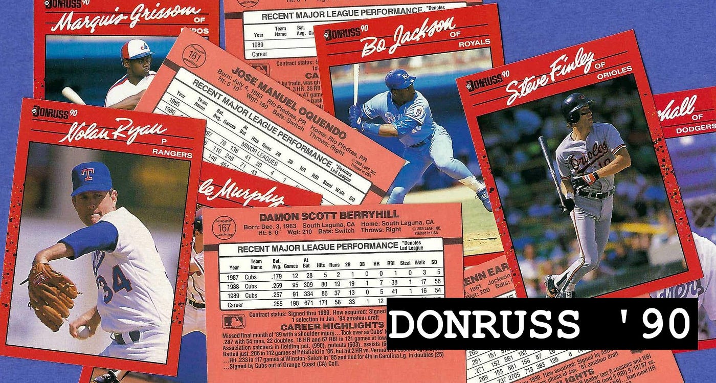 Donruss 1990: Or AKA My Moby Dick | by Seth Poho | Poho's Bullpen | Medium