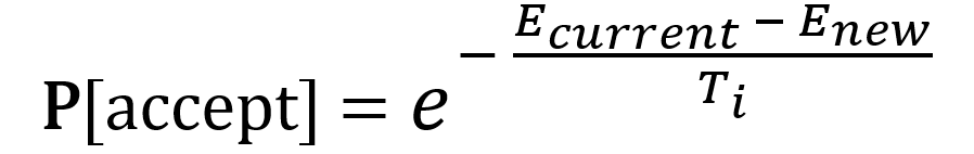 acceptance probability simulated annealing