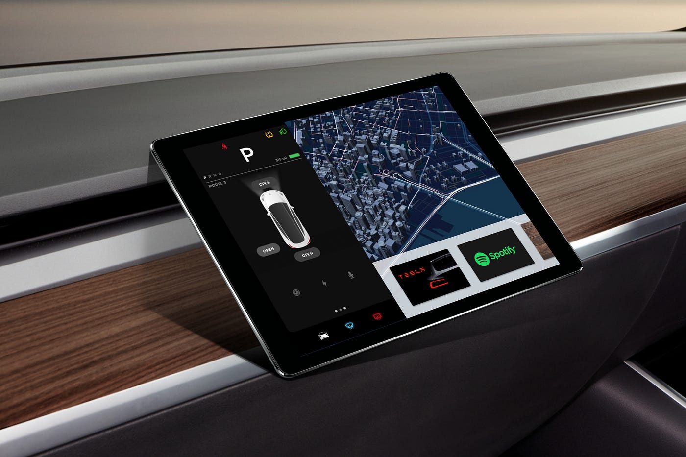 How will Tesla design the Model 3 UI? | by Spencer Camp | Prototypr