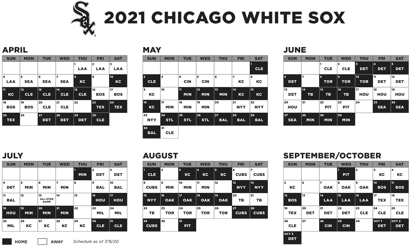 White Sox Announce 2021 RegularSeason Schedule by Chicago White Sox