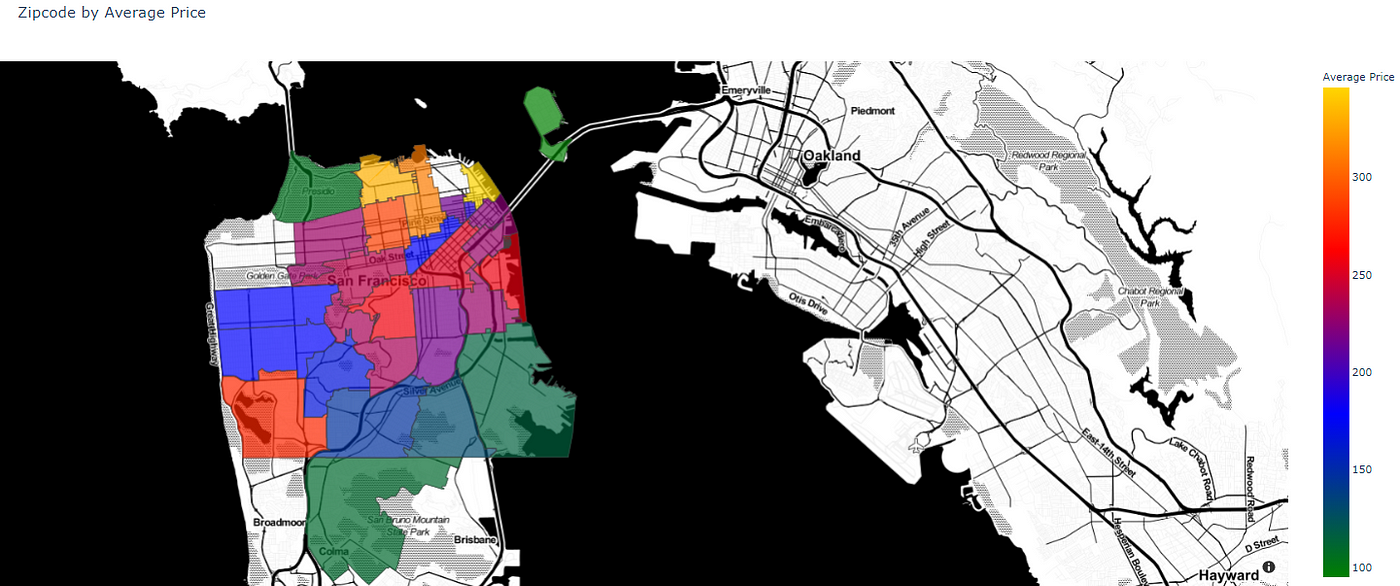 San Francisco Zip Code Map Interactive Map Using Geographical Information In Plotly Express | By  Tamjid Ahsan | Towards Data Science