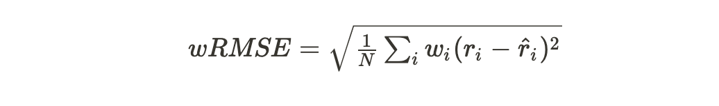 RMSE weighted