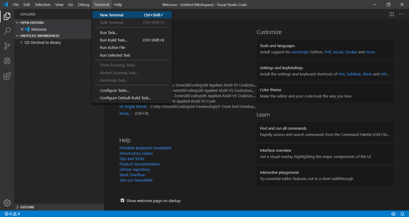 Installing GitHub in Visual Studio Code for Windows 10 | by Bipin P. |  Towards Data Science