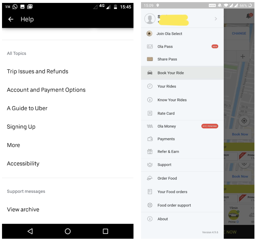 UX writing spotlight: Ola vs. Uber  by Tara Thomas  UX Collective