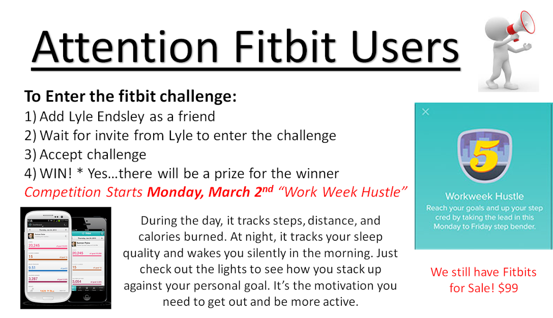 Join Our Fitbit Challenge!. To Enter the fitbit challenge by