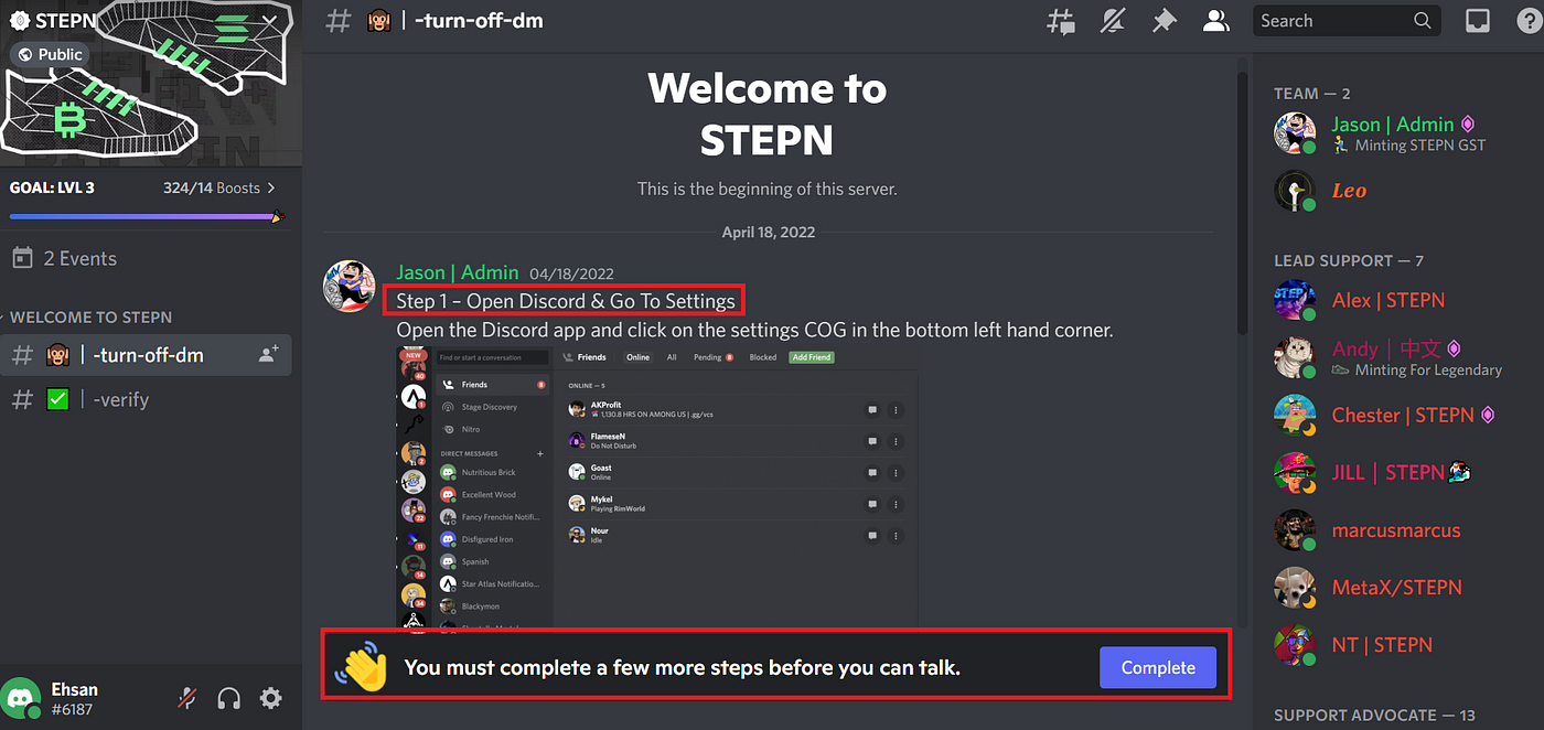 Getting STEPN Activation Code through Discord Group