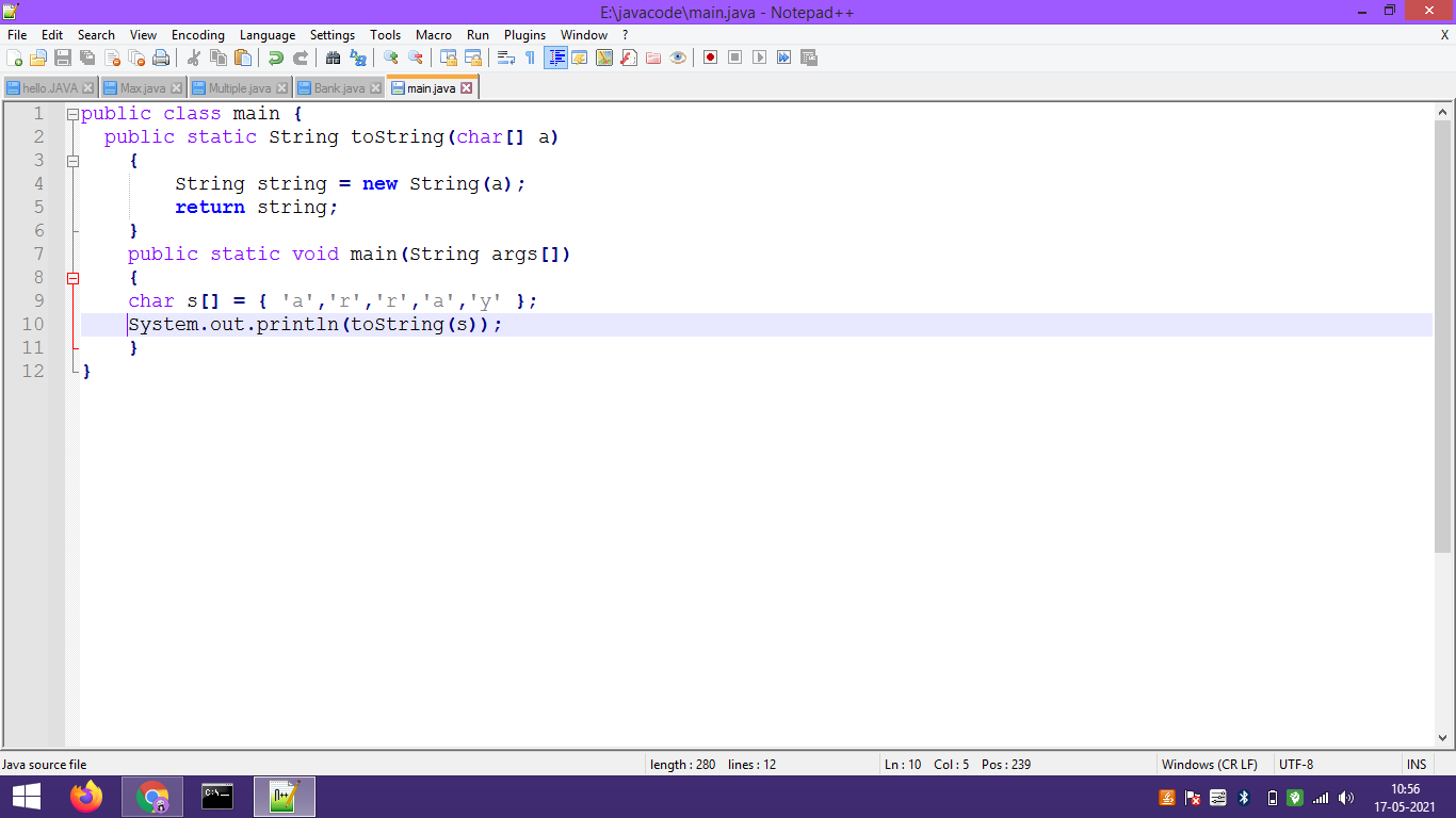 Convert char array to String in Java: | by Meghashree Moitra | Medium