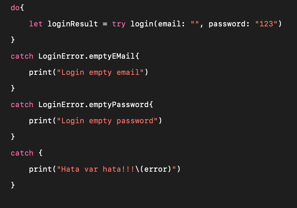 Swift Notları — 3 Error Handling. Birçok programlama dilinde olduğu