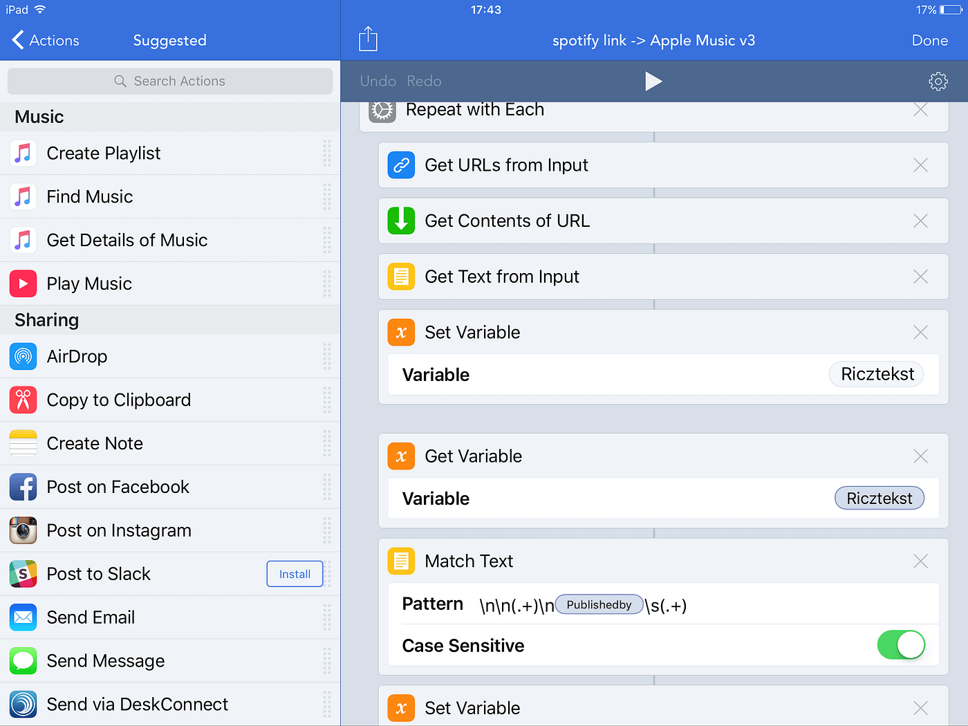 using-workflow-for-export-spotify-playlist-to-apple-music-by
