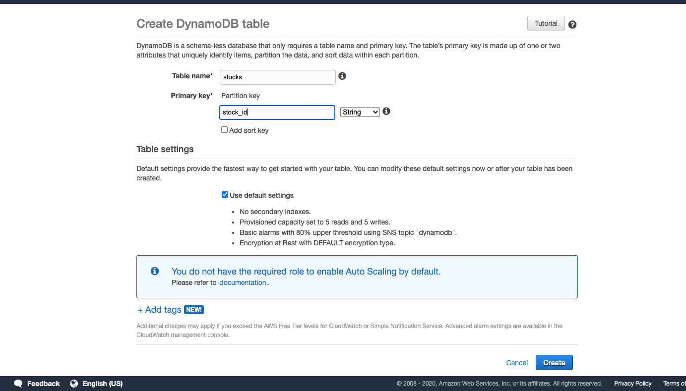 local dynamodb console local dynamodb console