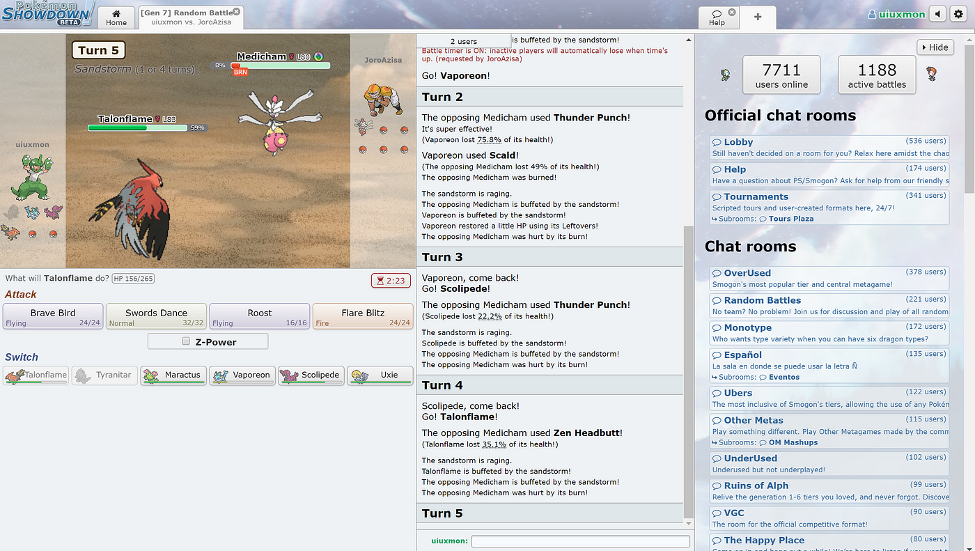 Everyday Ui Pokemon Showdown A Lot Of People Our Age Grew Up With By Minna Kimura Thollander Medium