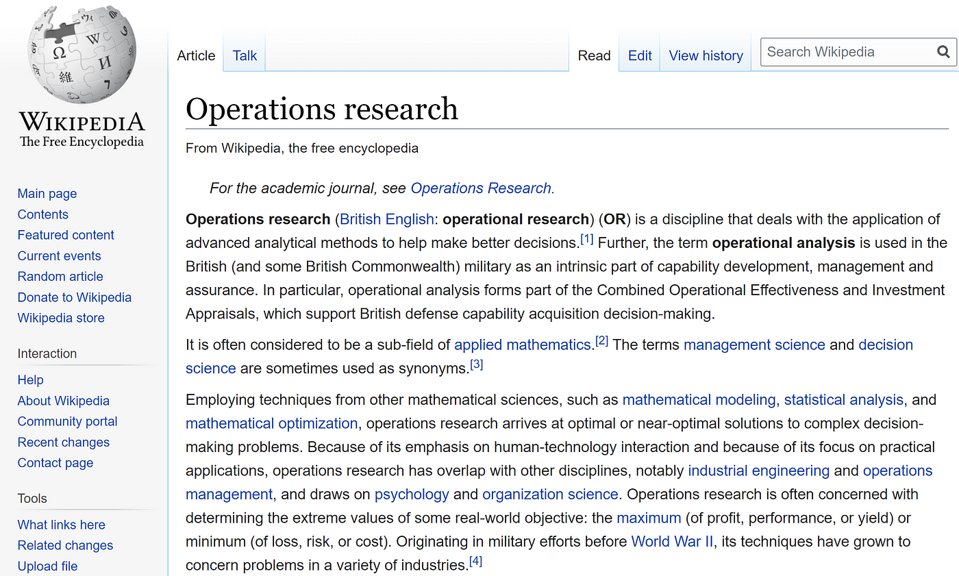 Operations Research — what, when and how | by Aerin Kim | Towards Data  Science
