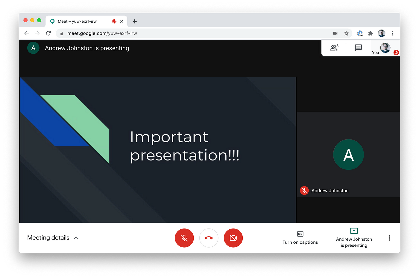 How to present Google Slides on Google Meet and still see everyone else