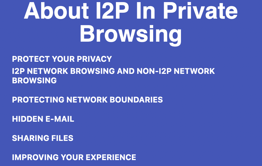 I2P in Private Browsing Mode