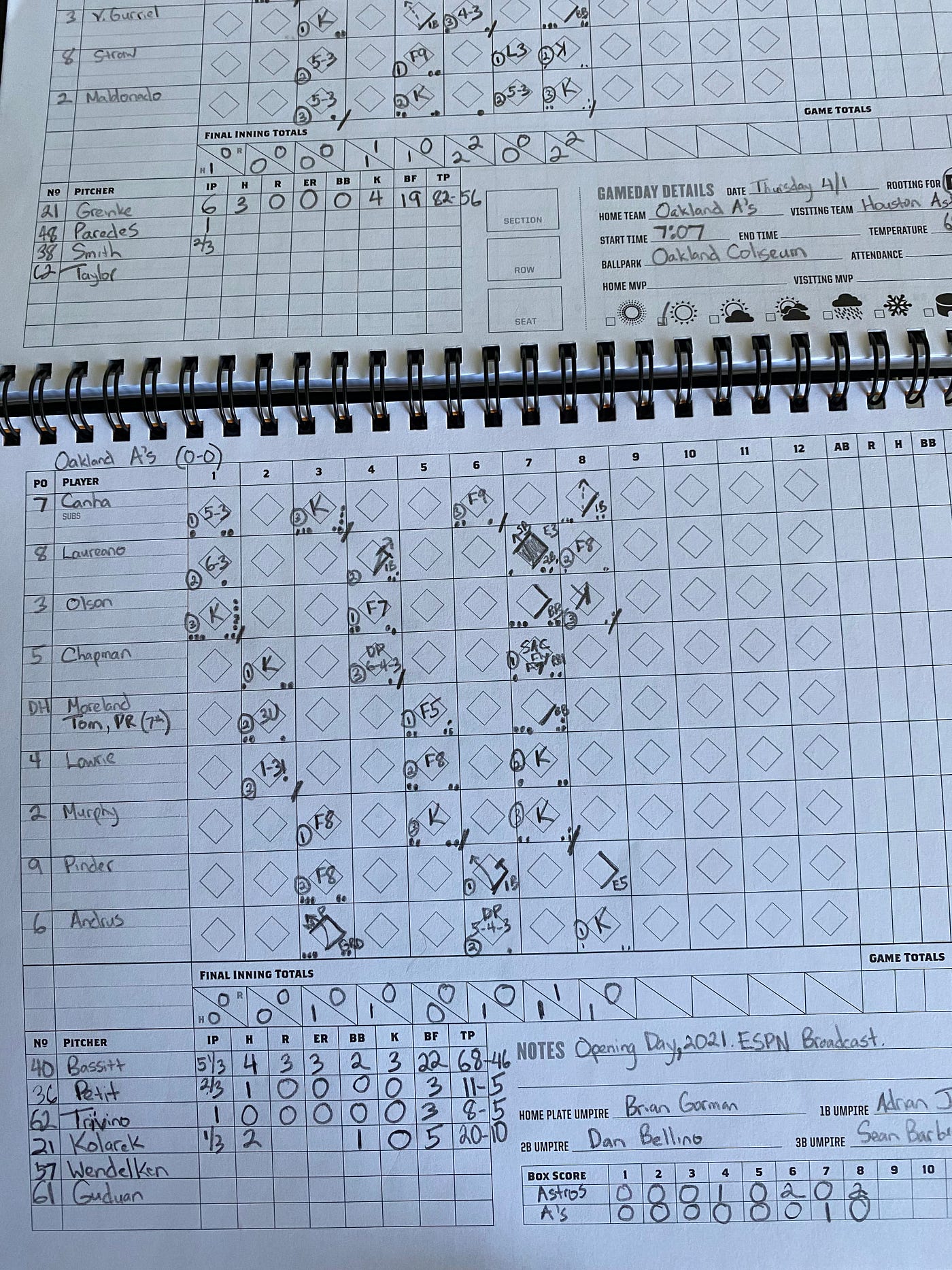 Baseball Scorekeeping and the Art of Paying Attention by Michael