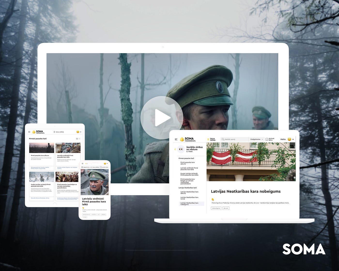 Digitālā satura platforma SOMA kopā ar filmas “Dvēseļu putenis” veidotājiem  atver jaunu vēstures izziņas ceļu | by Lielvārds | Lielvārds