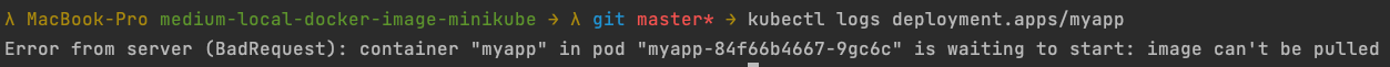 kubectl logs deployment.apps/myapp