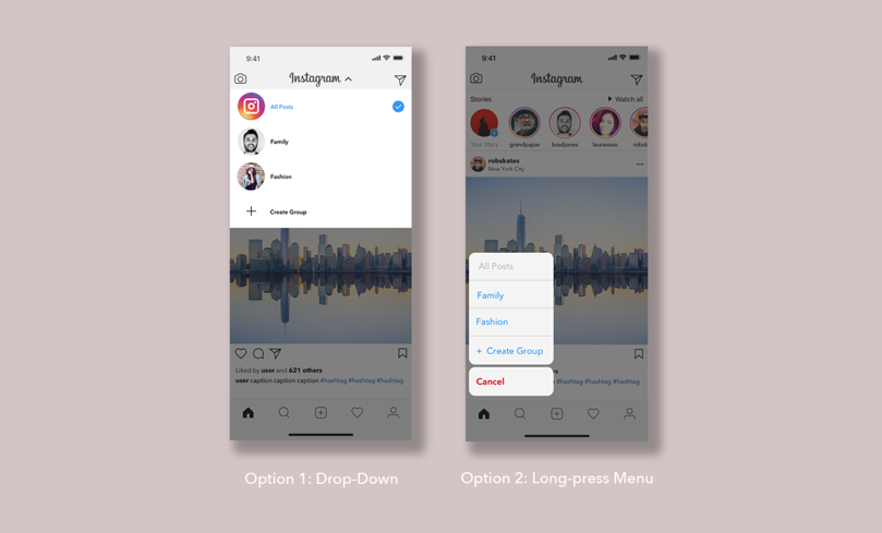 Instagram Newsfeed Groups A Ux Design Concept By Kyle Tengco Ux Collective