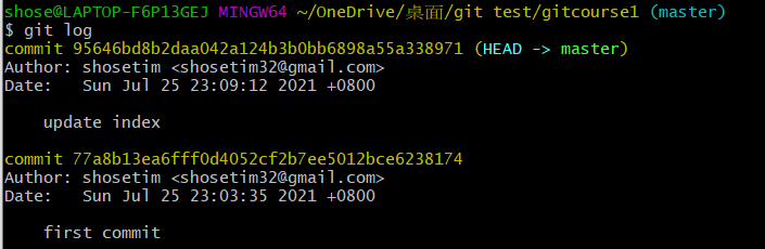 git log