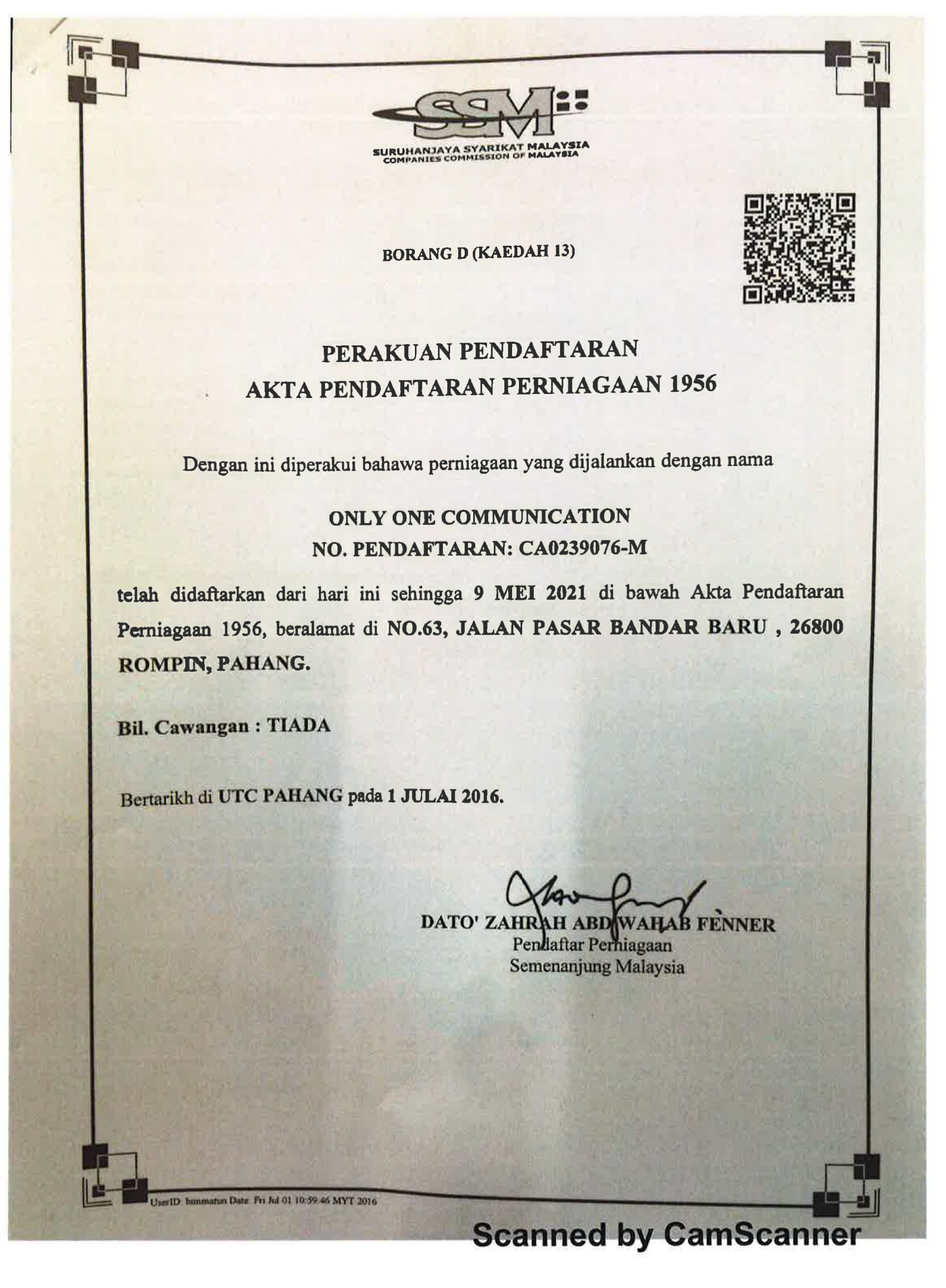 Companies Commission of Malaysia (SSM) sensitive data exposed  by 