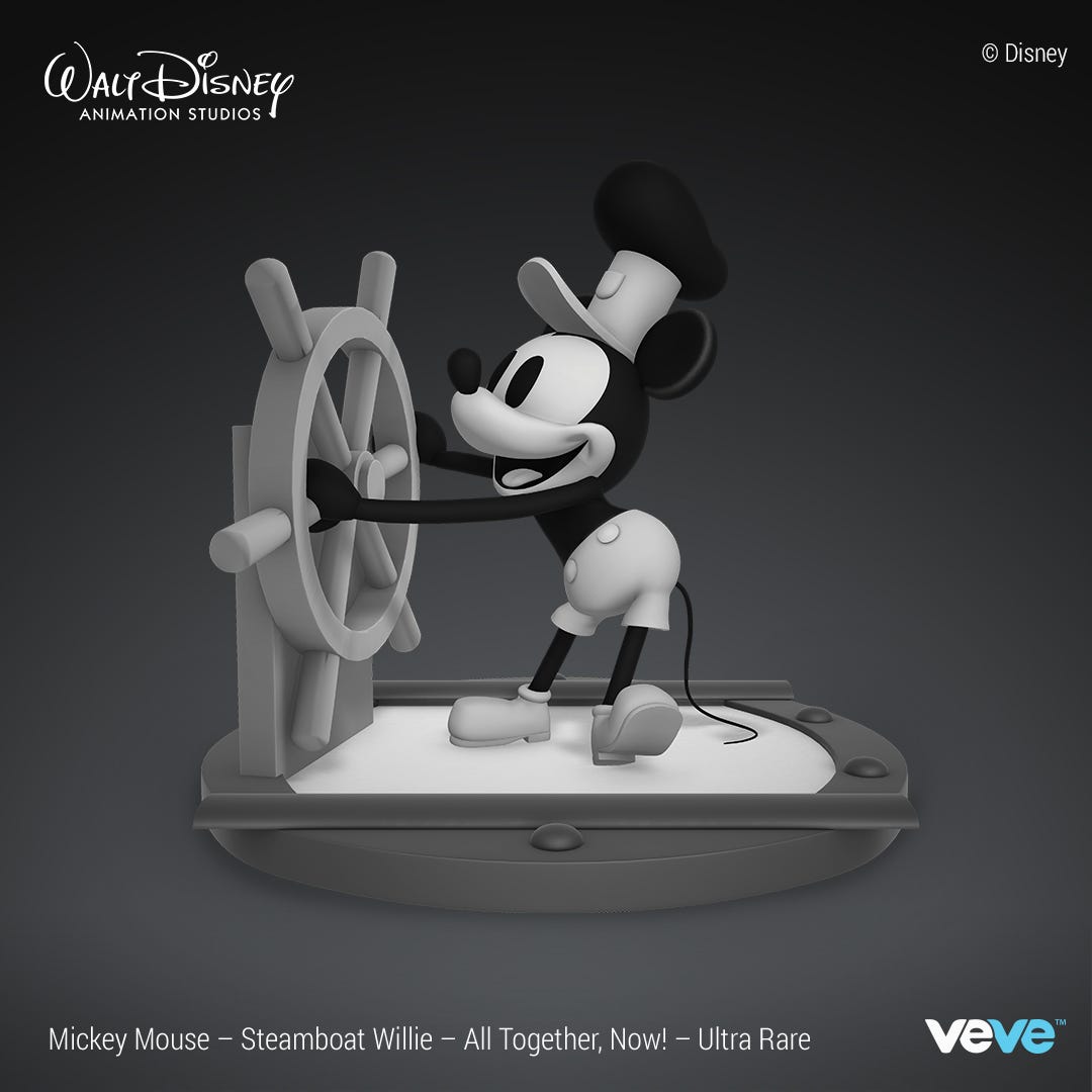 The Mickey Mouse NFT Collection — Series 1 — Steamboat Willie | by VeVe  Digital Collectibles | VeVe | Medium