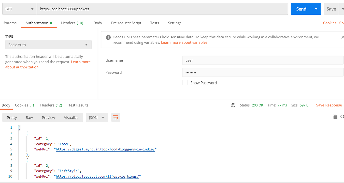Securing REST APIs with HTTP BASIC authentication | by Somnath Musib | Code  Fountain | Medium