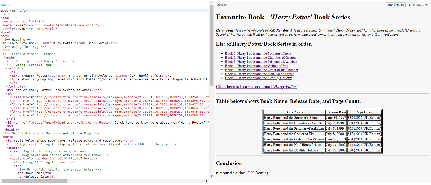 Simple Project using HTML. I just started learning HTML and CSS… | by ...